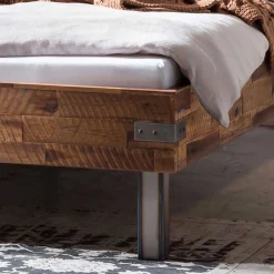 Wohnen Industrial Einzelbett aus Akazie massiv - Vetonia