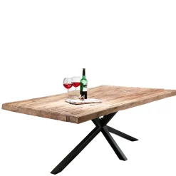 Wohnen Loft Möbel|Industrial Möbel*Industrial Esstisch aus recyceltem Teakholz - Doan