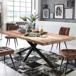 Wohnen Loft Möbel|Industrial Möbel*Industrial Esstisch aus recyceltem Teakholz - Doan