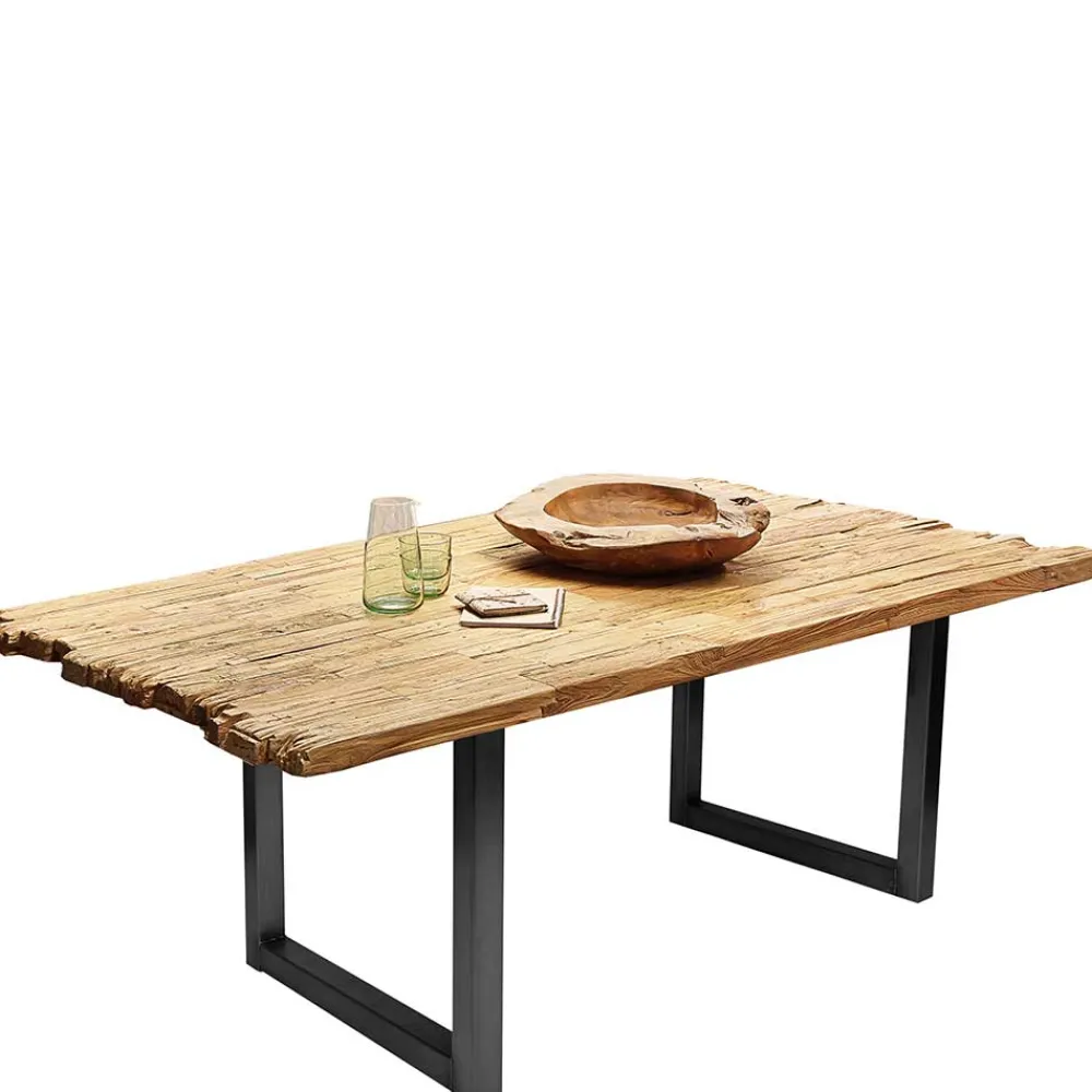 Wohnen Industrial Esstisch aus rustikalem Teak Altholz - Chats