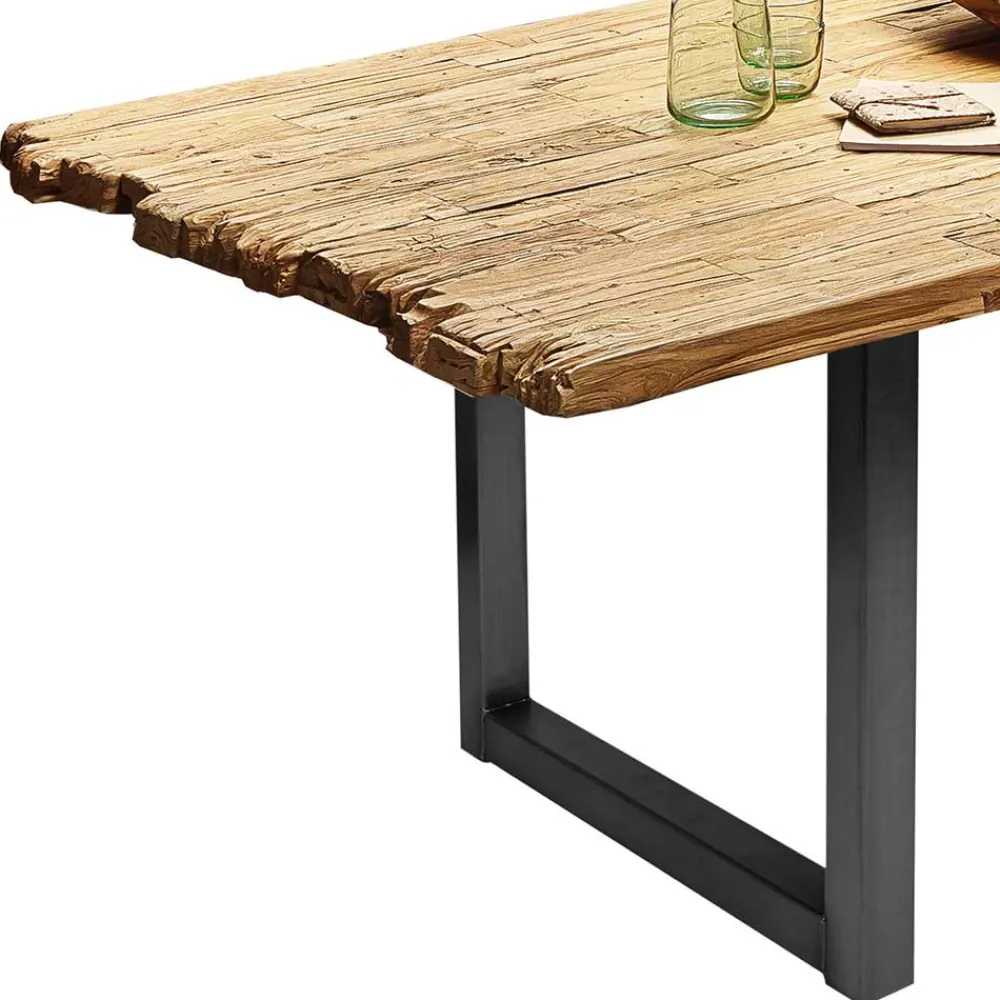 Wohnen Industrial Esstisch aus rustikalem Teak Altholz - Chats