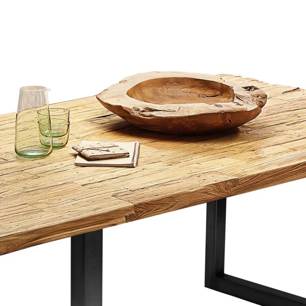 Wohnen Industrial Esstisch aus rustikalem Teak Altholz - Chats