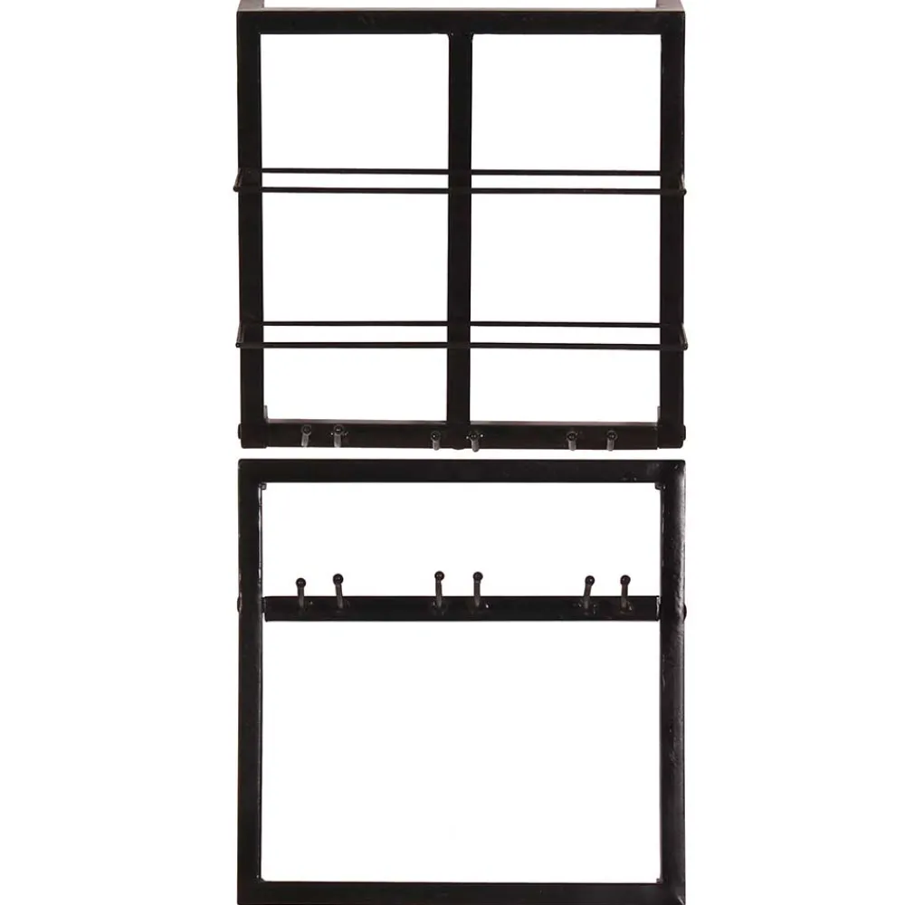 Wohnen Industrial Flaschenhalter Regale - Janie (zweiteilig)