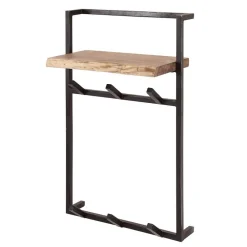 Wohnen Industrial Garderobe mit Ablageboden aus Akazie - Wandawo