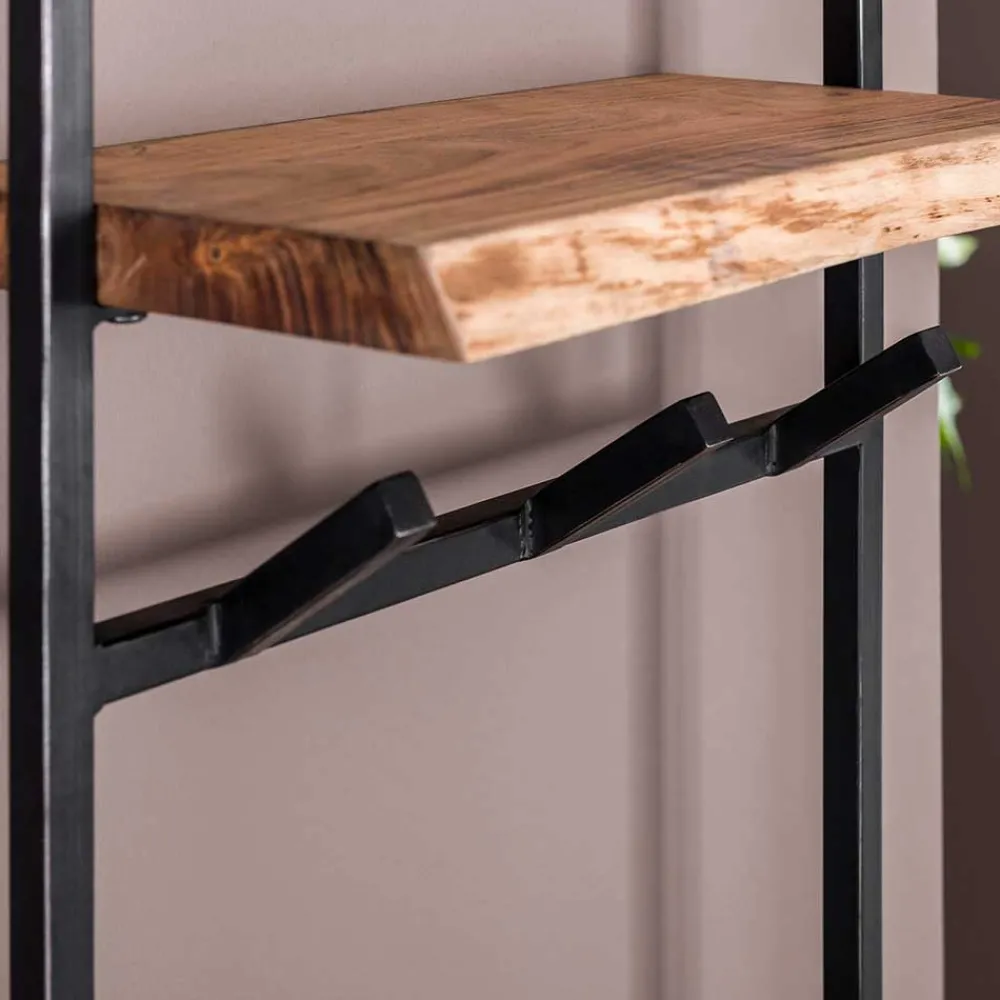 Wohnen Industrial Garderobe mit Ablageboden aus Akazie - Wandawo