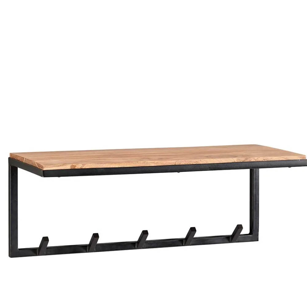 Wohnen Industrial Garderobe mit Hutboden aus Akazie - Seletana