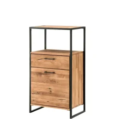 Wohnen Loft Möbel|Industrial Möbel*Industrial Highboard aus Wildeiche und Stahl - Ingbo