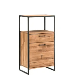 Wohnen Loft Möbel|Industrial Möbel*Industrial Highboard aus Wildeiche und Stahl - Ingbo