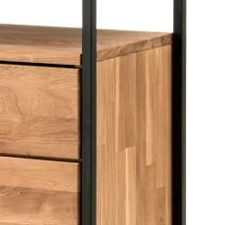 Wohnen Loft Möbel|Industrial Möbel*Industrial Highboard aus Wildeiche und Stahl - Ingbo