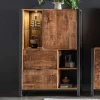 Wohnen Industrial Highboard mit LED Beleuchtung - Acira