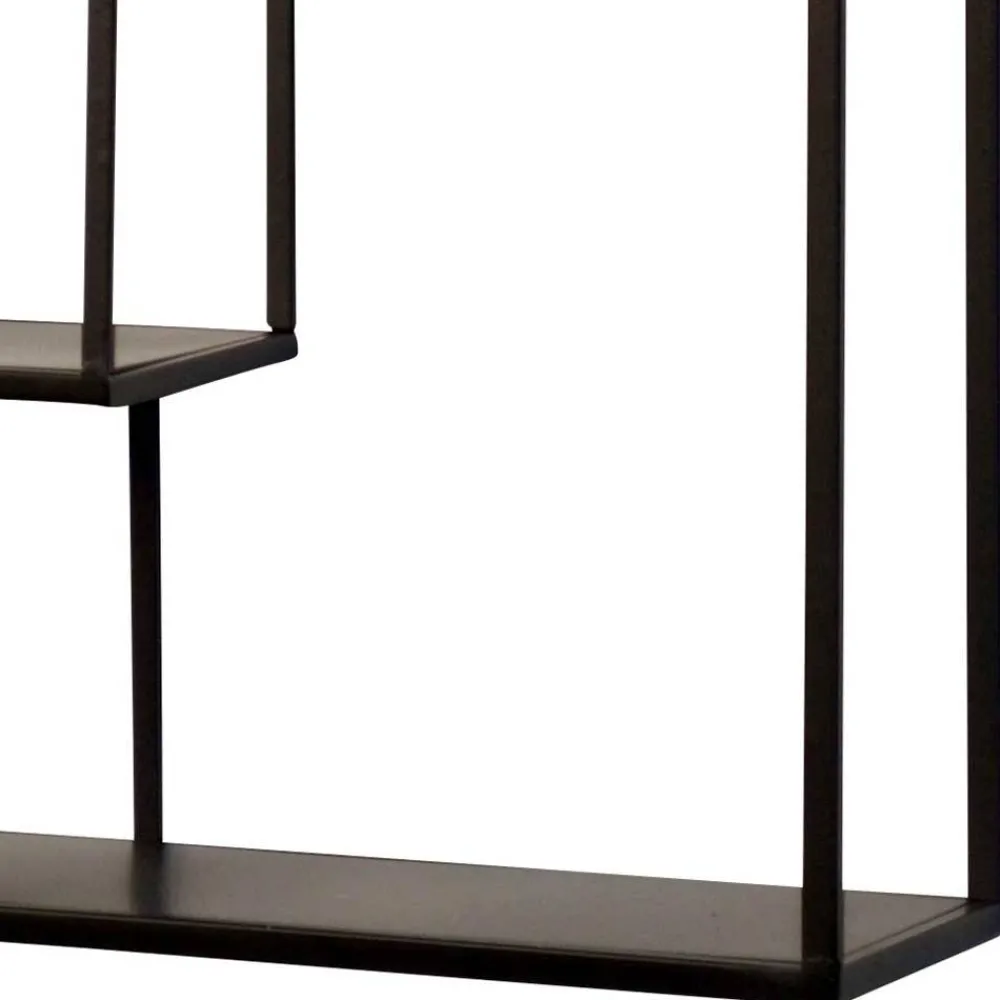 Wohnen Industrial Hängeregal in Schwarz - 40x60x12 cm - Limburg