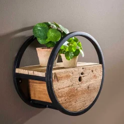 Wohnen Designermöbel*Industrial Hängeregal mit Schublade - Bahirah