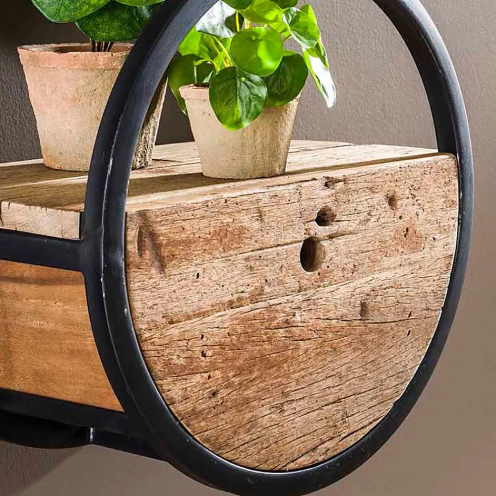 Wohnen Designermöbel*Industrial Hängeregal mit Schublade - Bahirah