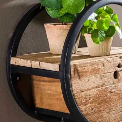 Wohnen Designermöbel*Industrial Hängeregal mit Schublade - Bahirah