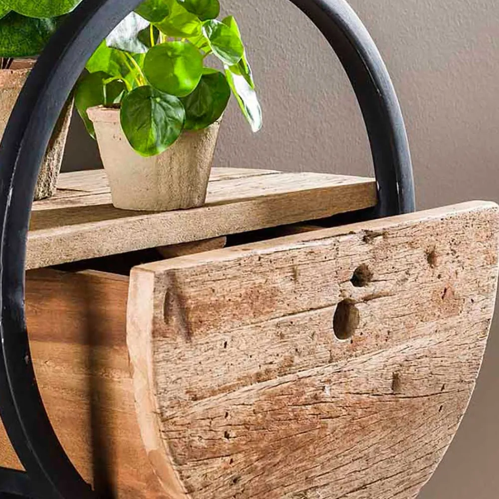 Wohnen Designermöbel*Industrial Hängeregal mit Schublade - Bahirah