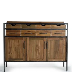 Wohnen Industrial Kommode mit acht Schubladen - Zinova