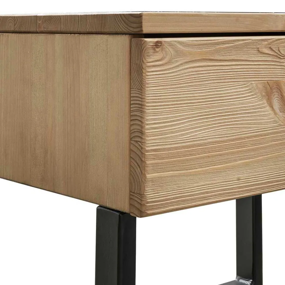 Wohnen Industrial Nachtkommode aus Kiefer Massivholz - Catania