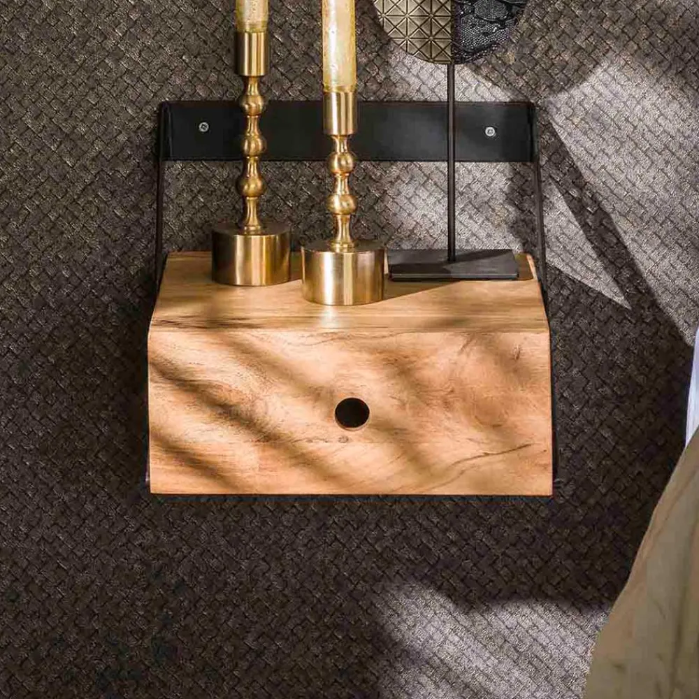 Wohnen Industrial Nachtkonsolen Duo - Tessina (2er Set)