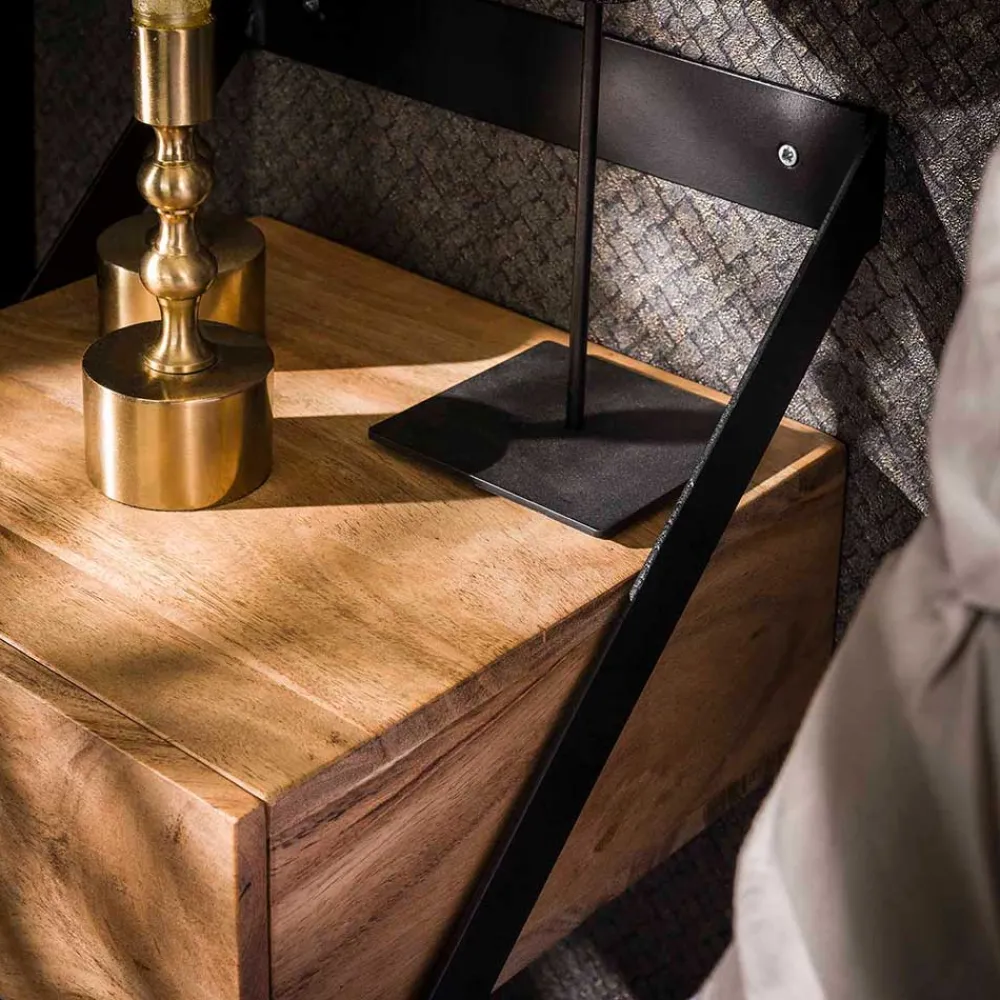 Wohnen Industrial Nachtkonsolen Duo - Tessina (2er Set)