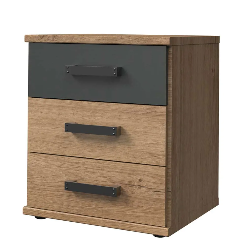 Wohnen Industrial Nachtschrank mit drei Schubladen - Corpus