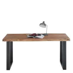 Wohnen Bürotische*Industrial Schreibtisch mit Baumkante Akazie - Amlina