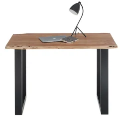 Wohnen Bürotische*Industrial Schreibtisch mit Baumkante Akazie - Amlina