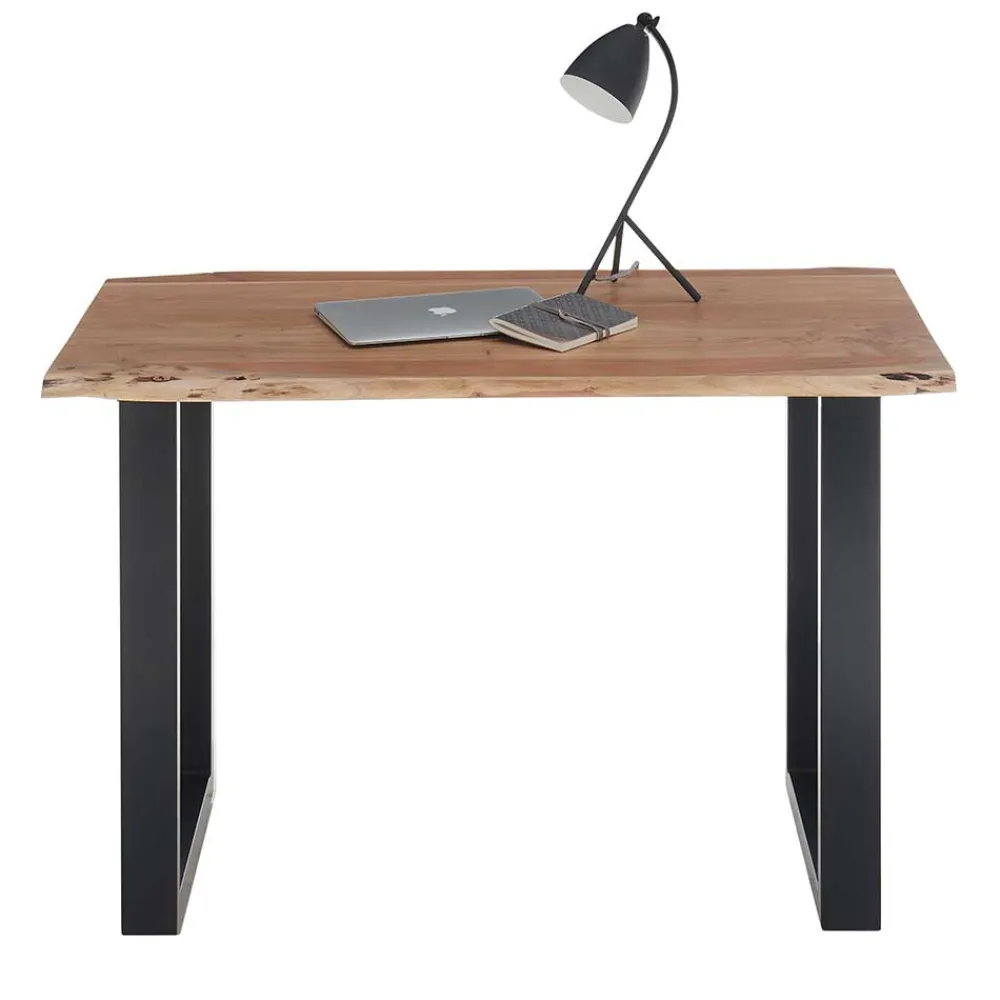 Wohnen Bürotische*Industrial Schreibtisch mit Baumkante Akazie - Amlina