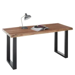 Wohnen Bürotische*Industrial Schreibtisch mit Baumkante Akazie - Amlina