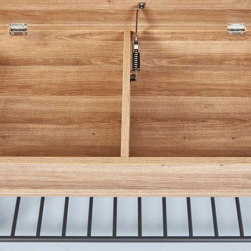 Wohnen Industrial Schuhbank in Wildeiche Optik - Vedrico