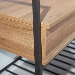 Wohnen Industrial Schuhbank in Wildeiche Optik - Vedrico