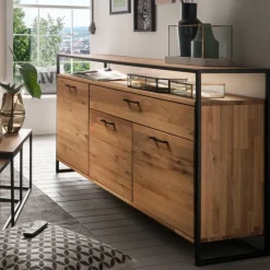 Wohnen Sideboards*Industrial Sideboard aus Wildeiche und Stahl - Ingbo