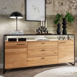 Wohnen Sideboards*Industrial Sideboard aus Wildeiche Massivholz - Manarola