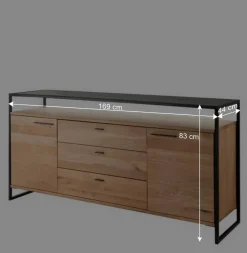 Wohnen Sideboards*Industrial Sideboard aus Wildeiche Massivholz - Manarola