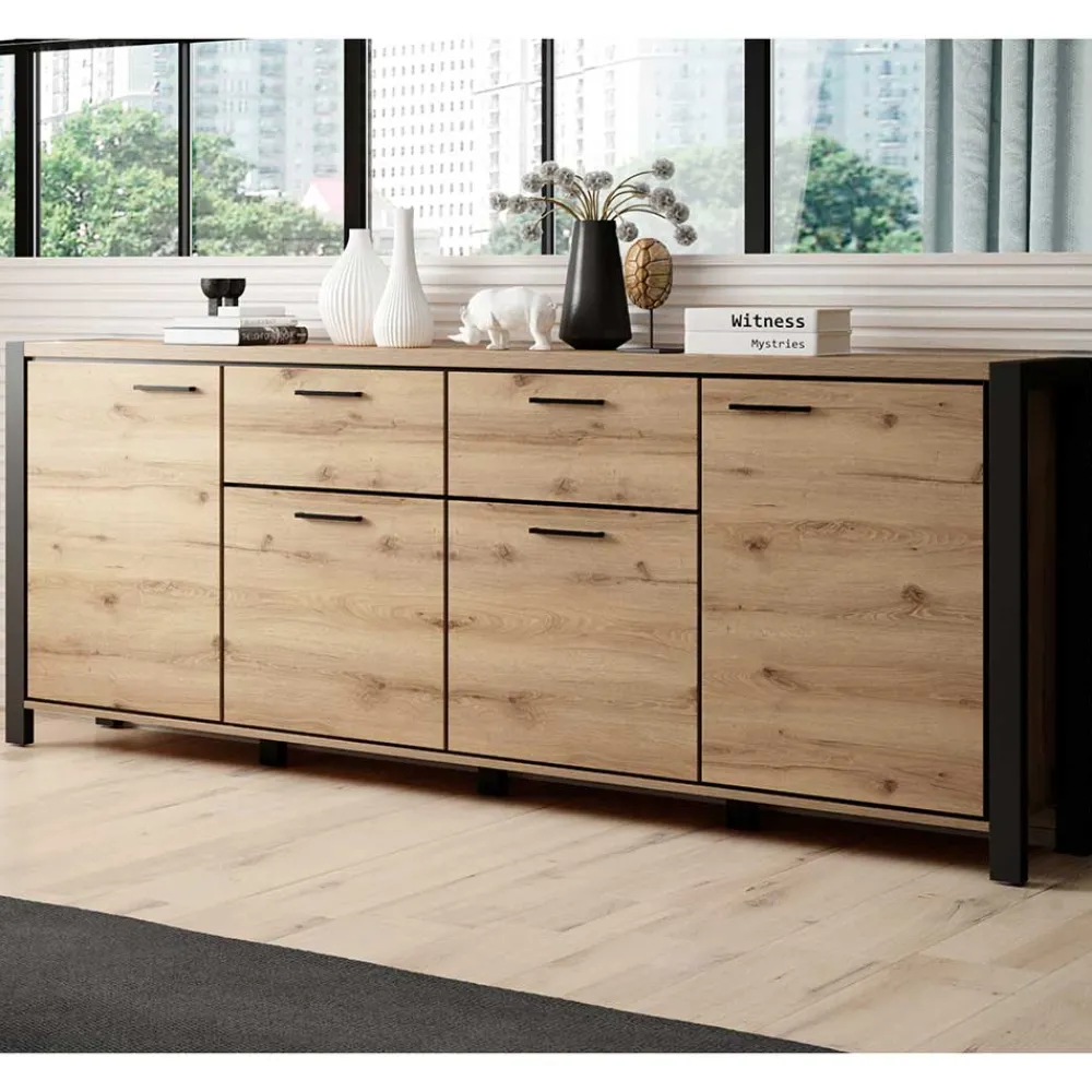 Wohnen Industrial Sideboard in 213x91x41 cm - Zavorra