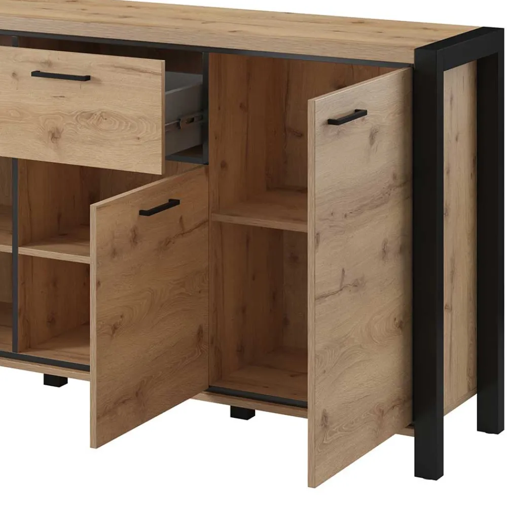 Wohnen Industrial Sideboard in 213x91x41 cm - Zavorra