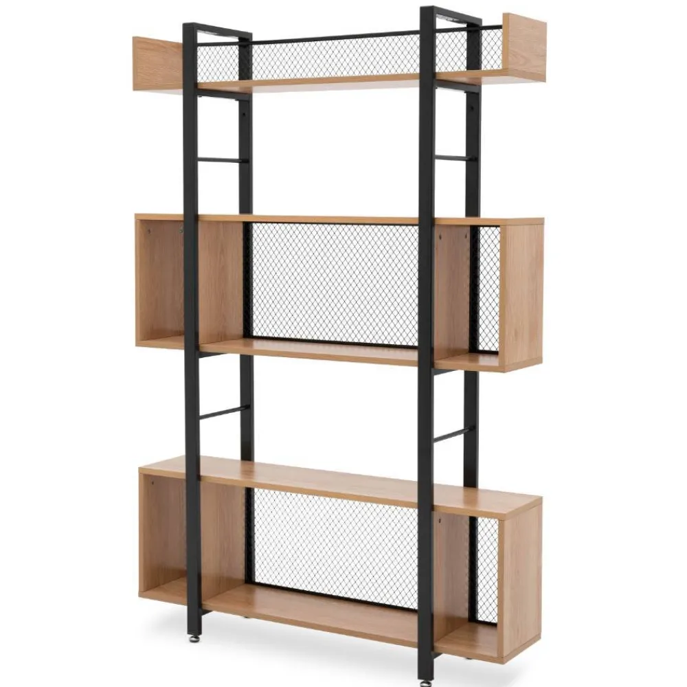 Wohnen Industrial Standregal in Schwarz - Felictas