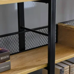 Wohnen Industrial Standregal in Schwarz - Felictas