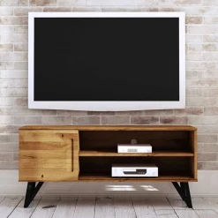Wohnen Loft Möbel|Industrial Möbel*Industrial TV Board aus Wildeiche & Stahl - Mandirov