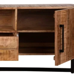 Wohnen Industrial TV Lowboard aus Mangobaum - Schanow