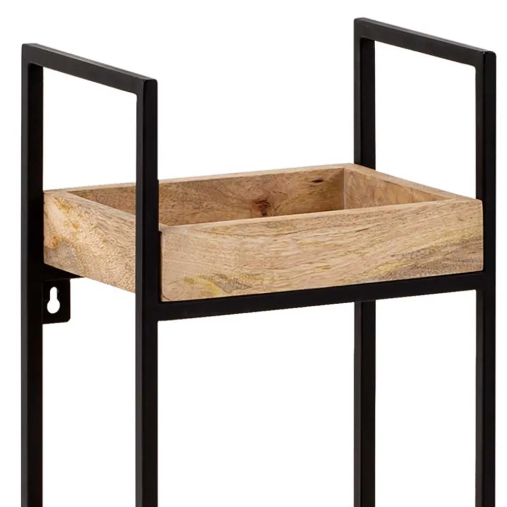 Wohnen Industrial Wandregal mit drei Ablagen - Karibia