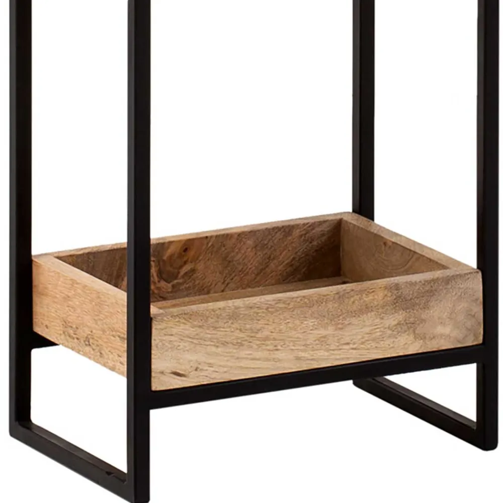 Wohnen Industrial Wandregal mit drei Ablagen - Karibia