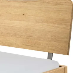 Wohnen Industrialbett in Eiche Hell mit Stahl - Oseidon