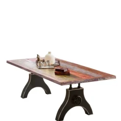 Wohnen Loft Möbel|Industrial Möbel*Industrialtisch mit Shabby Chic Altholz - Mutano