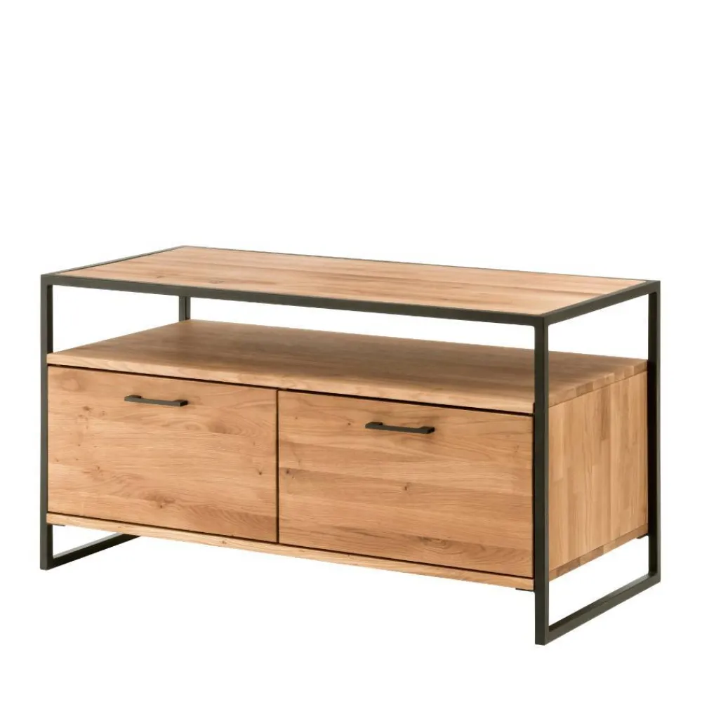 Wohnen Industrial-TV-Board aus Wildeiche Massivholz - Ingbo
