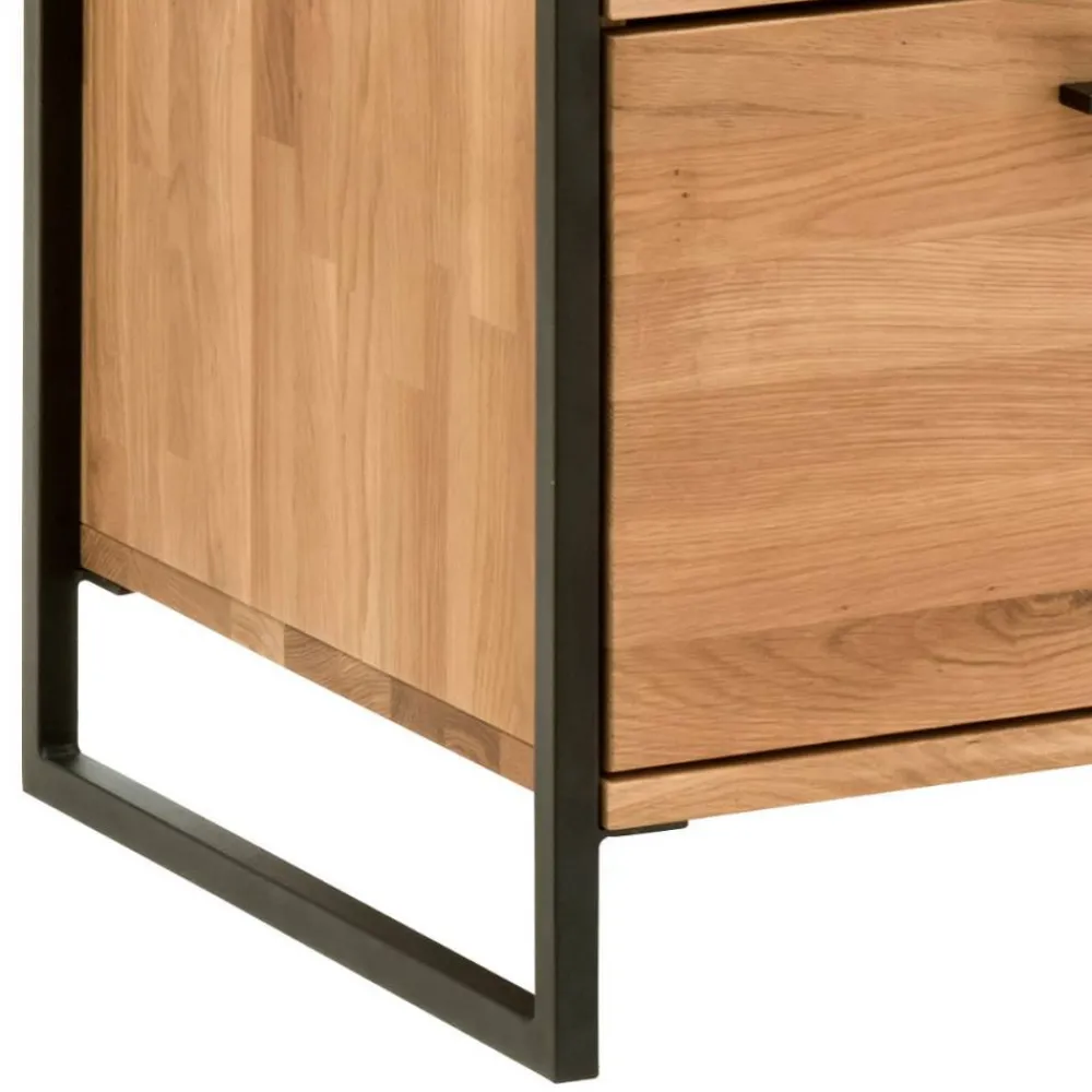 Wohnen Industrial-TV-Board aus Wildeiche Massivholz - Ingbo