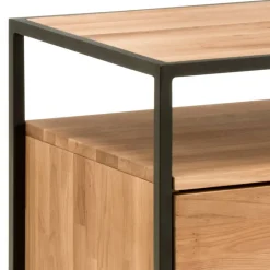 Wohnen Industrial-TV-Board aus Wildeiche Massivholz - Ingbo