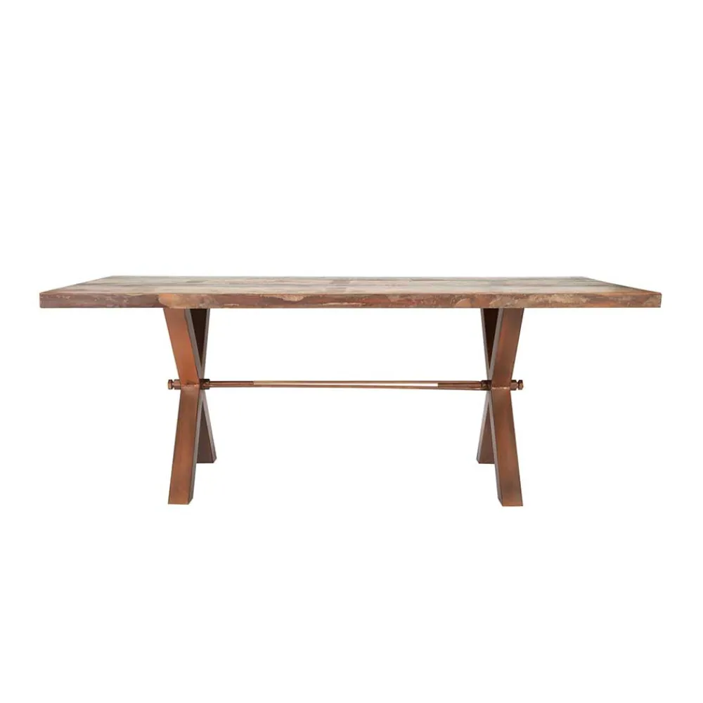 Wohnen Industrie Esstisch Valcmeris in Braun Bunt