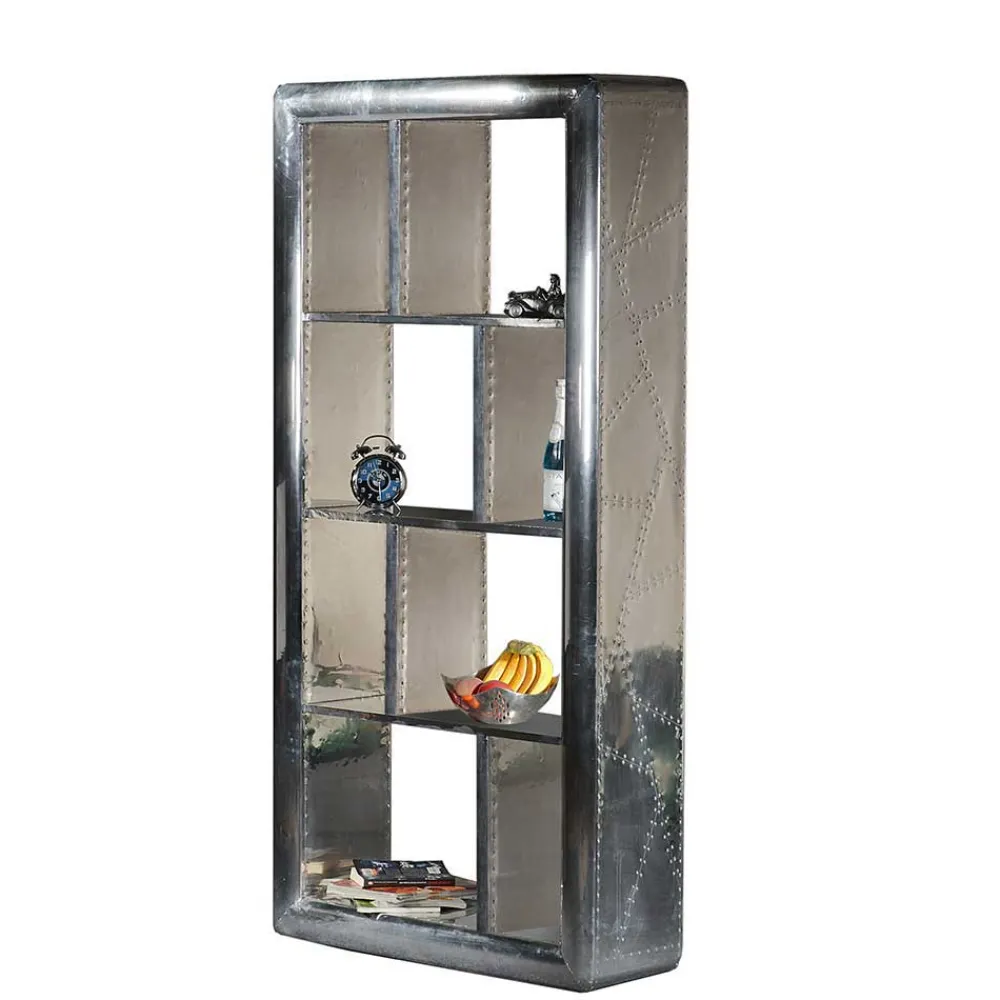 Wohnen Industry Design Regal mit Alu Oberfläche - Pilot