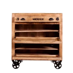 Wohnen Industry Garderobenmöbel Indri aus Mangobaum Massivholz (sechsteilig)