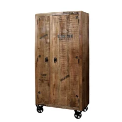 Wohnen Industry Garderobenmöbel Indri aus Mangobaum Massivholz (sechsteilig)